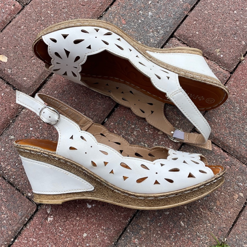 Patrizia by Spring Step White Lotus Wedge Size 38